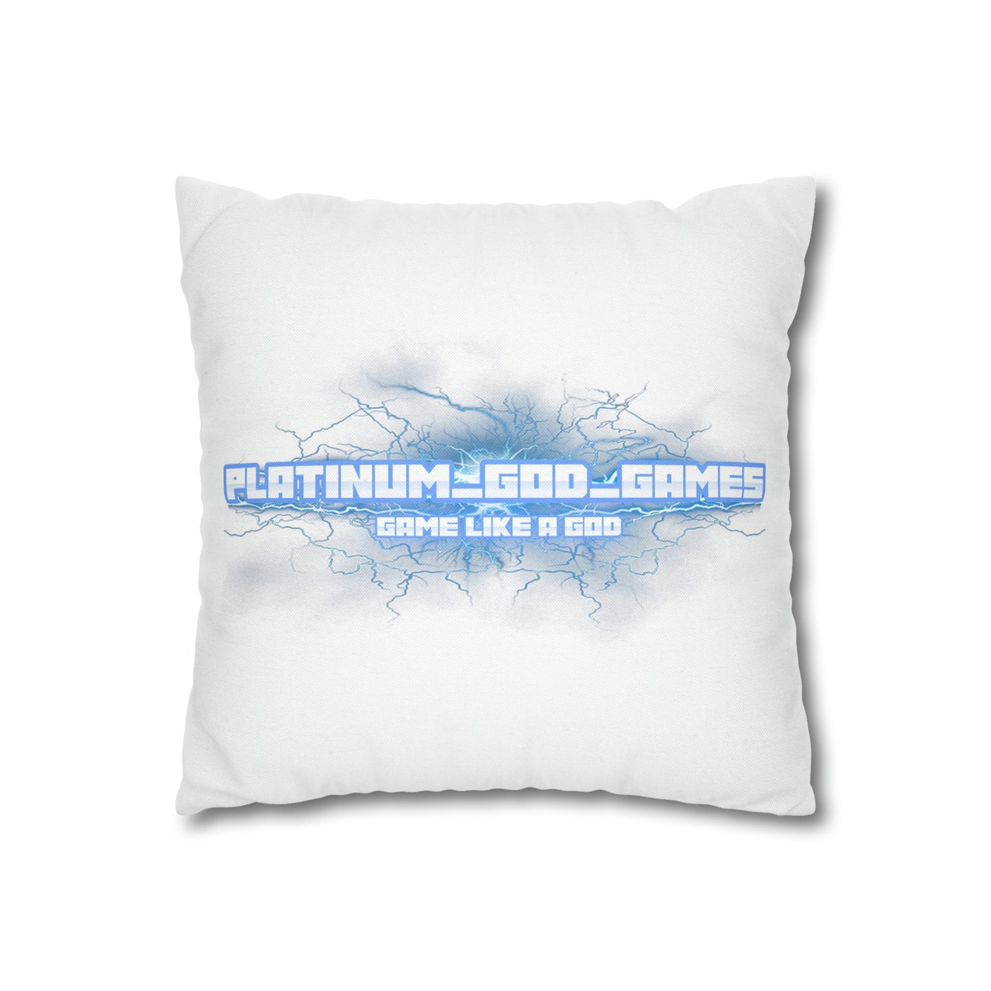 Spun Polyester Square Pillow Case Platinum God Games