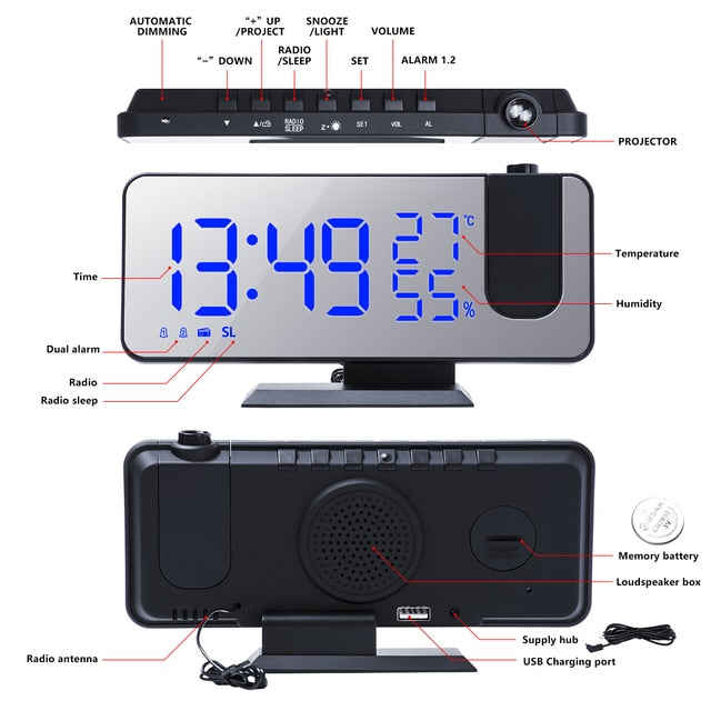 Digital Projection Clock - LED