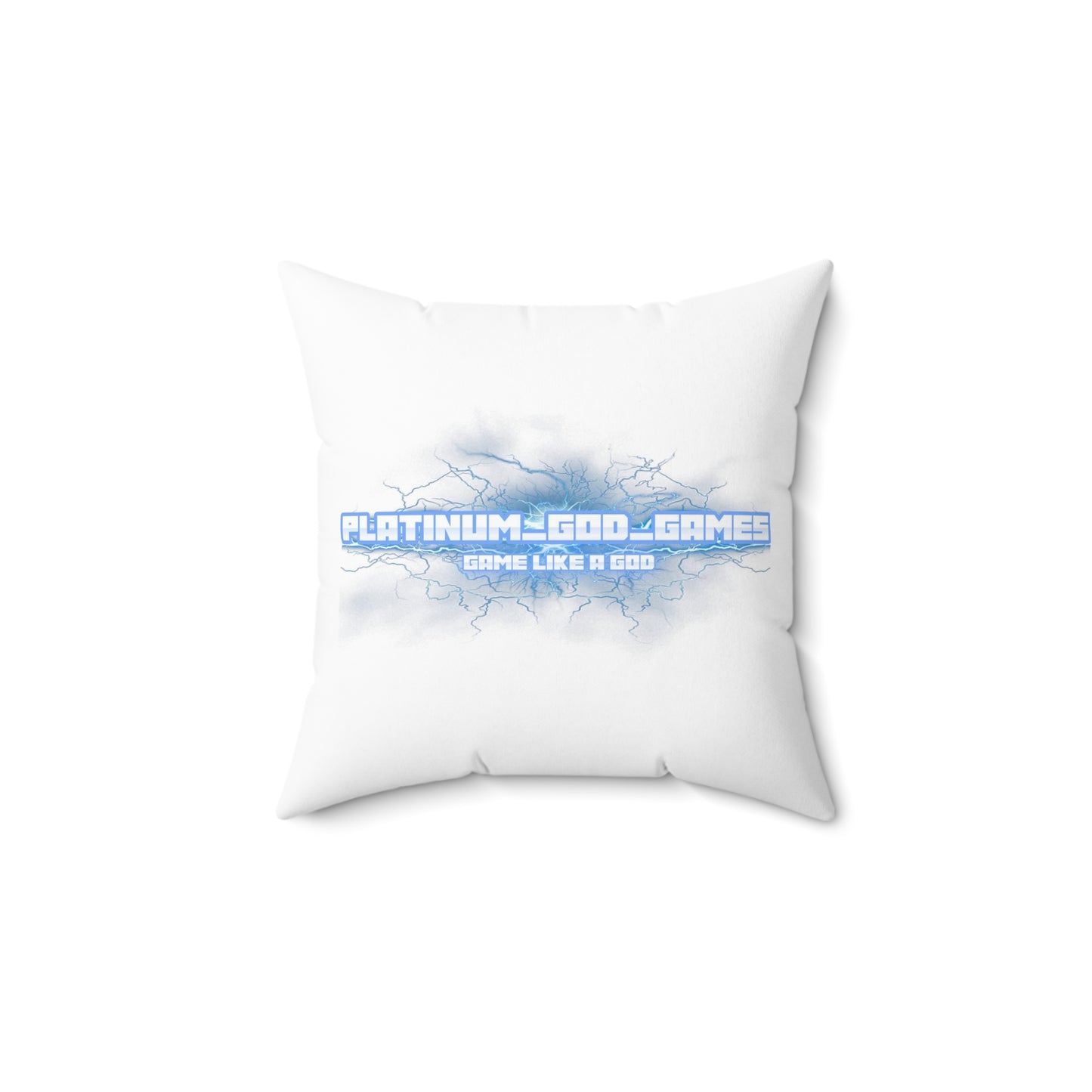 Spun Polyester Square Pillow Platinum God Games