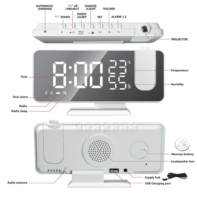 Digital Projection Clock - LED