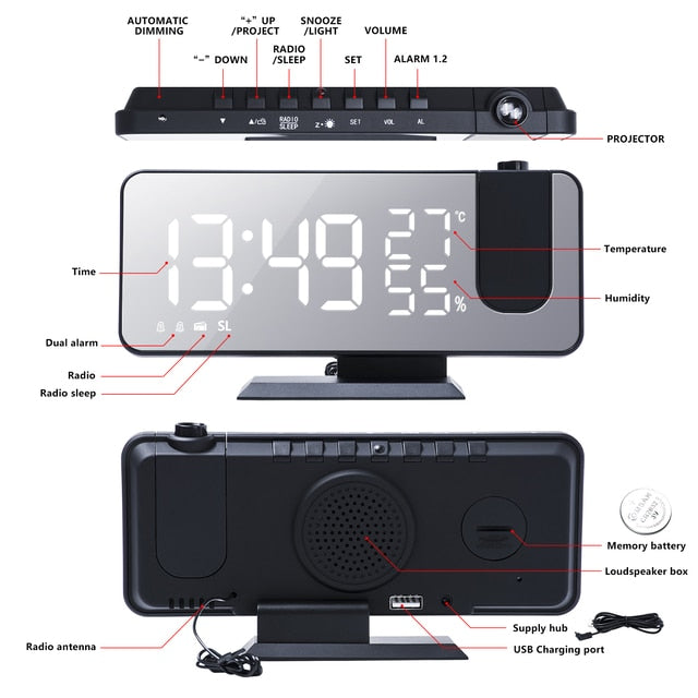 Digital Projection Clock - LED