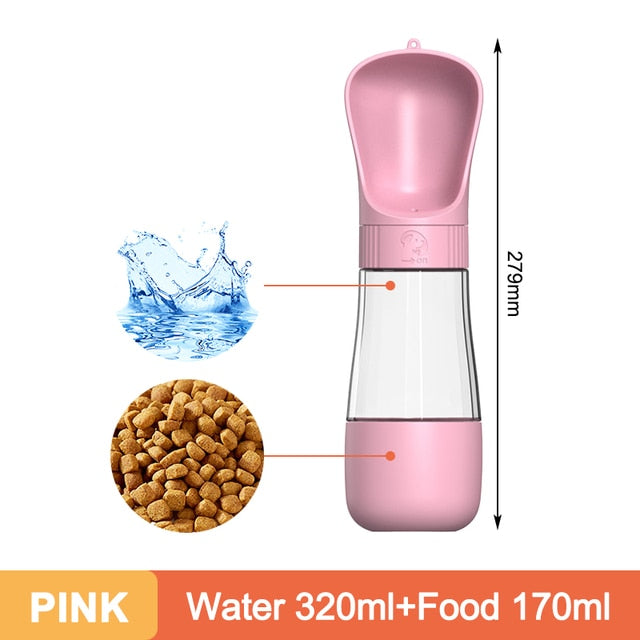 Pet Travel Water and Feeder Bottle