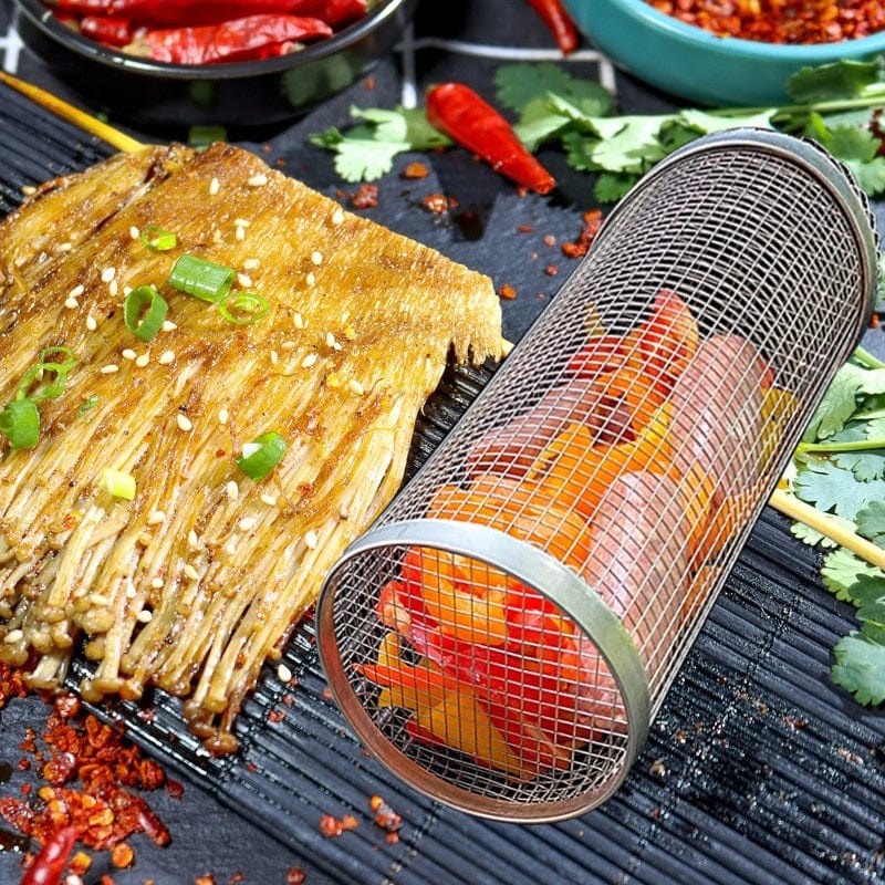 BBQ Cylinder Grill Basket