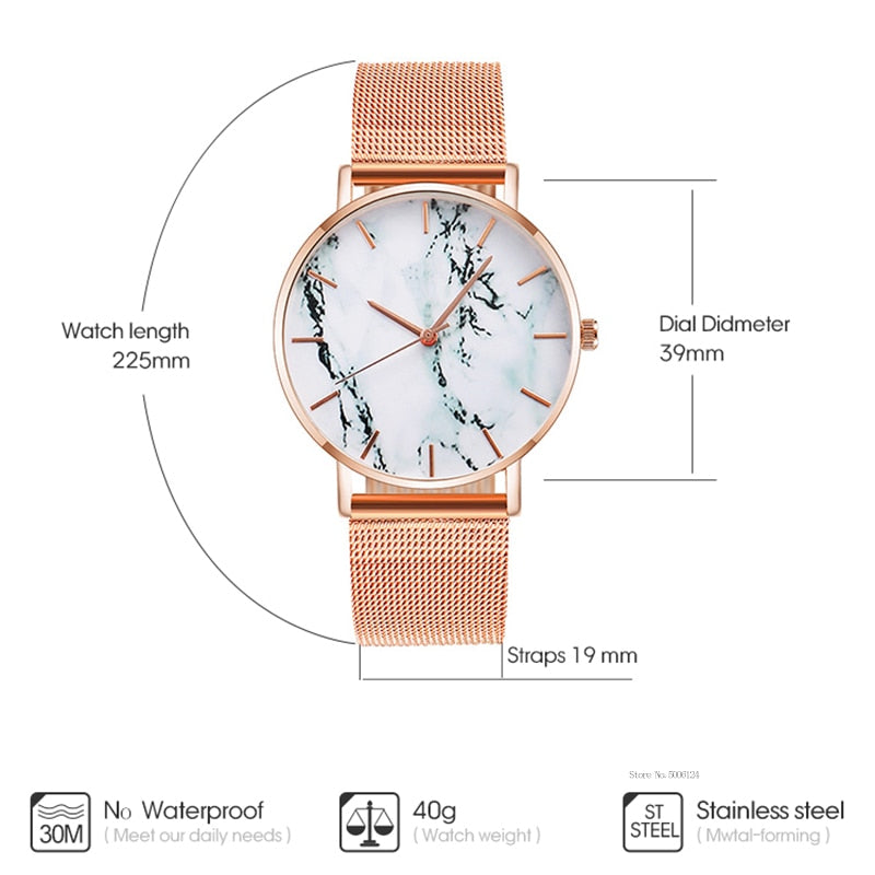 Watch - Fashion Rose Gold Band