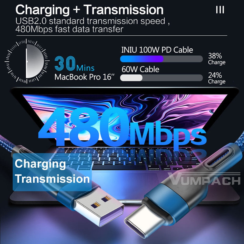 Fast Charging USB to Type C Cable